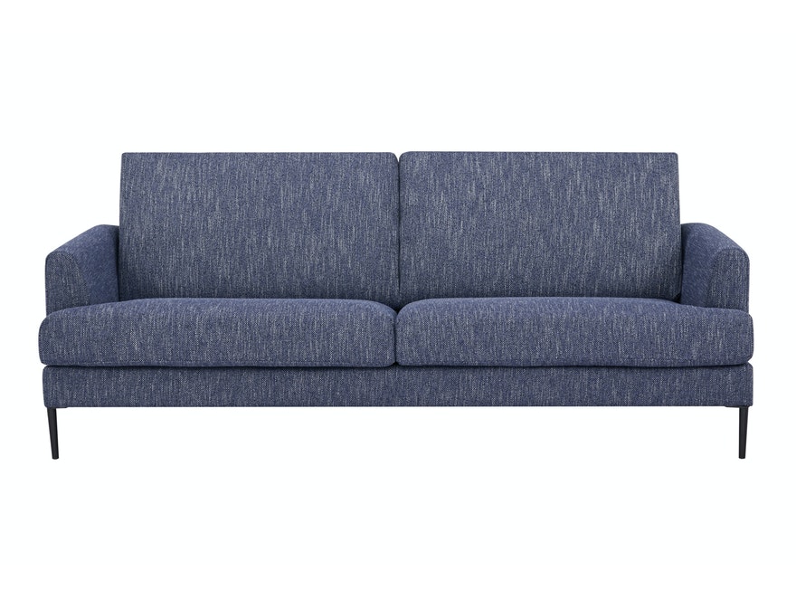 SalesFever® Sofa blau 3-Sitzer Strukturstoff Tokyo 394601 - 1