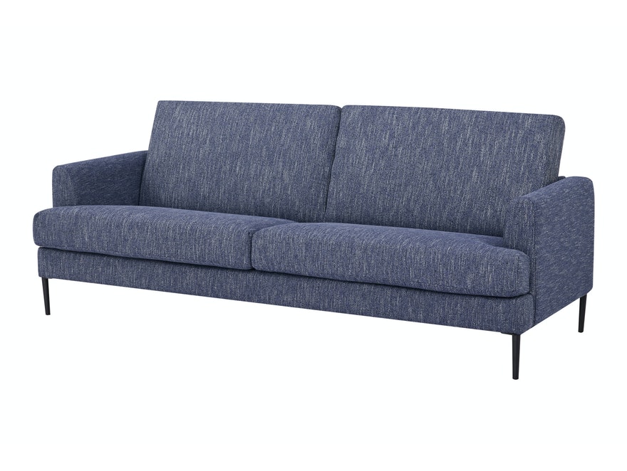 SalesFever® Sofa blau 3-Sitzer Strukturstoff Tokyo 394601 - 2