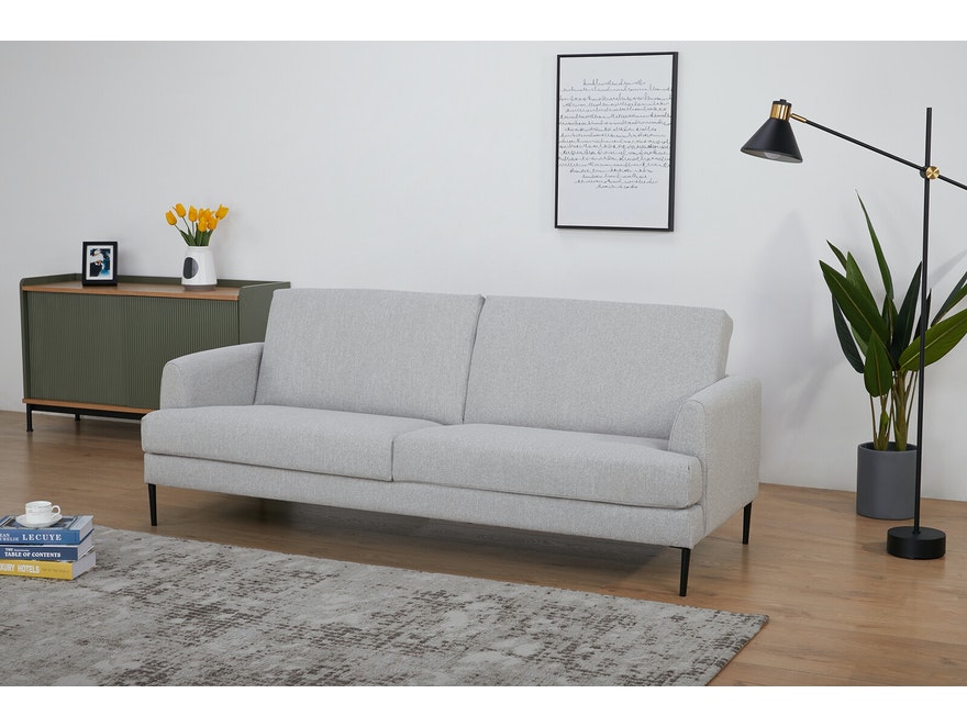 SalesFever® Sofa beige 3-Sitzer Strukturstoff Tokyo 394588 - 9