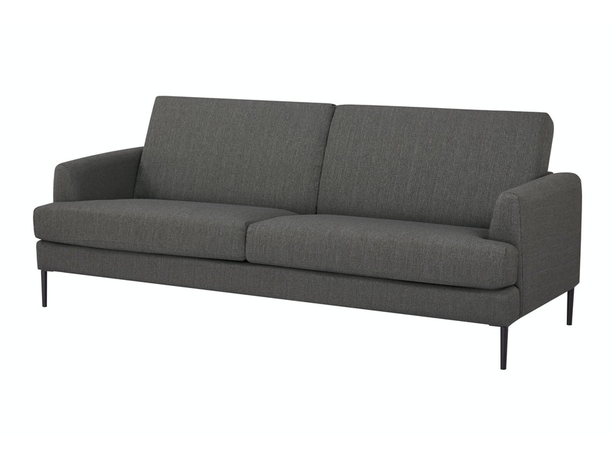 SalesFever® Sofa anthrazit 3-Sitzer Strukturstoff Tokyo 394571 - 2