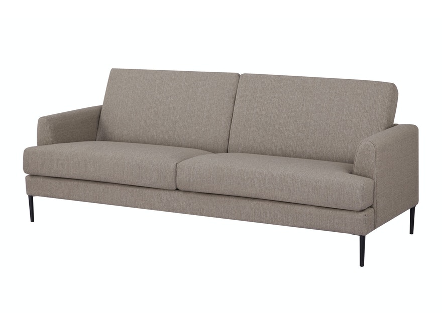 SalesFever® Sofa hellbraun 3-Sitzer Strukturstoff Tokyo 394557 - 2