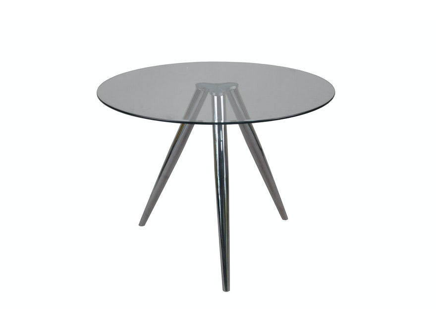 SalesFever® Essgruppe Grün Ledan Ø 100 cm 5tlg. Tisch & 4 Stühle Lio 393376 - 3