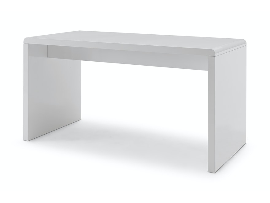 SalesFever® Schreibtisch 140x70 cm Weiß hochglanz lackiert Calvin 396889 - 1