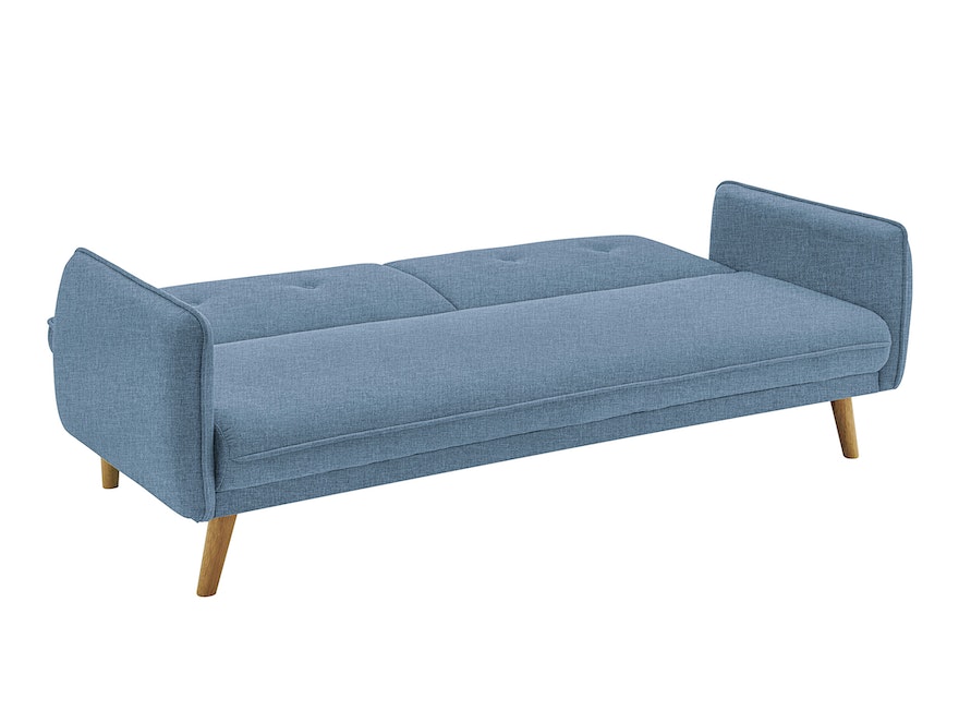 SalesFever® 3-Sitzer Sofa Strukturstoff fein Blau Clik Clak 368657 - 2