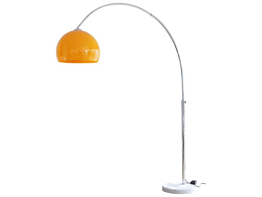 SalesFever® Bogenlampe orange Big Deal mit Marmorfuß 1446 - 1