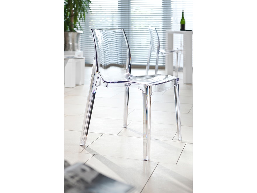 SalesFever® Designer transparent Stuhl Sari aus Kunststoff 6468 - 3