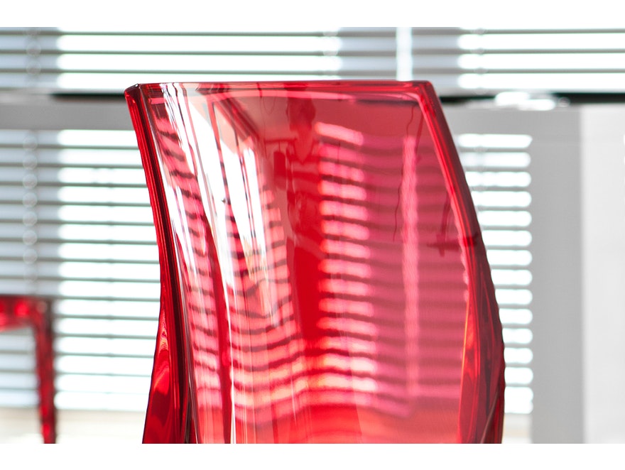 SalesFever® Designer rot transparent Stuhl Sari aus Kunststoff 6470 - 4