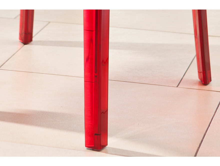 SalesFever® Designer rot transparent Stuhl Sari aus Kunststoff 6470 - 6