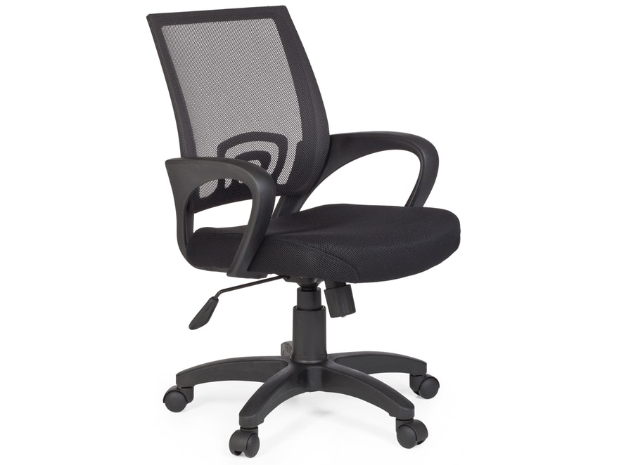 SalesFever® Schreibtischstuhl schwarz Corso Stoff / Netz 9419 - 1