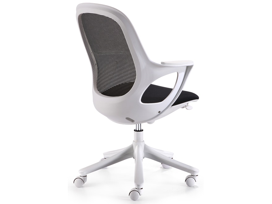 SalesFever® Schreibtischstuhl schwarz/weiß Severo aus Stoff 9435 - 4