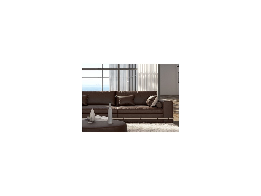 Innocent® Sofa dunkelbraun / creme 2-Sitzer Artesania mit Gürtel 10744 - 5