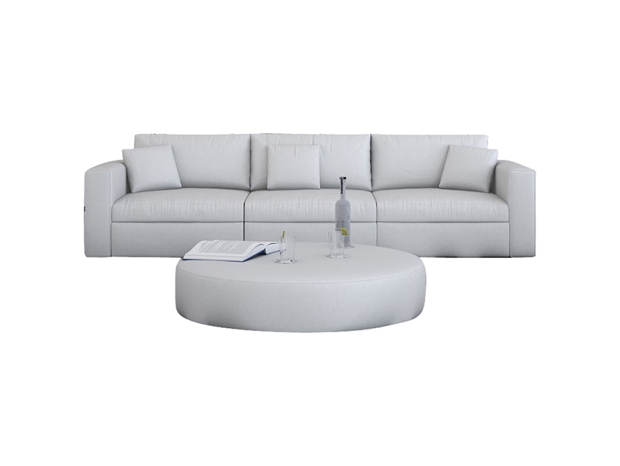 Innocent® Sofa weiß Design 3-Sitzer 245 cm frei stellbar mit Kissen 10753 - 1