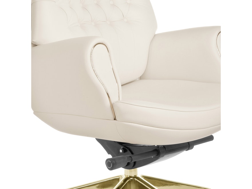 SalesFever® Schreibtischstuhl weiß mit goldenen Elementen Primo Design Luxus 11103 - 6