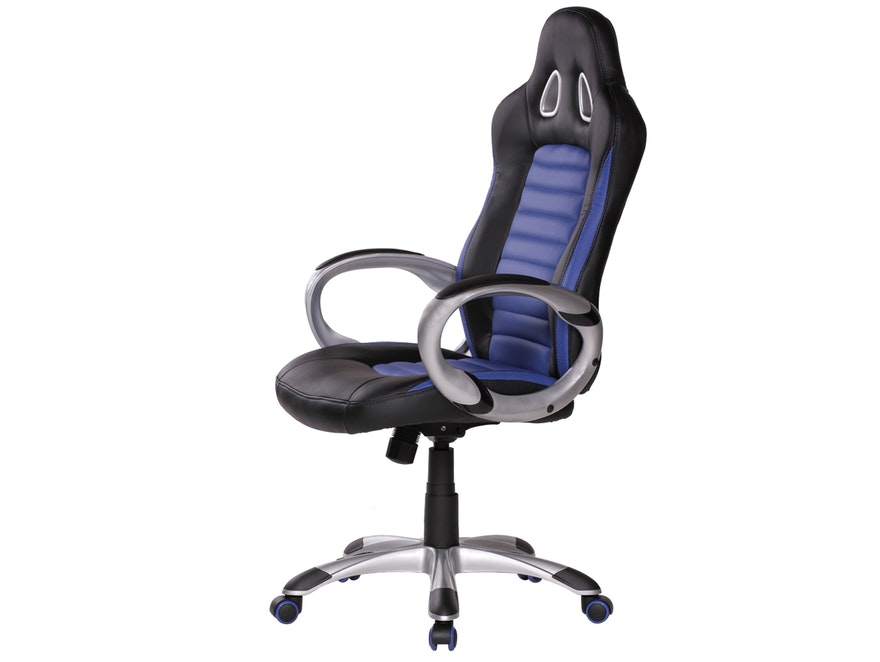 SalesFever® Schreibtischstuhl blau/schwarz Nava Racing Design 11118 - 1