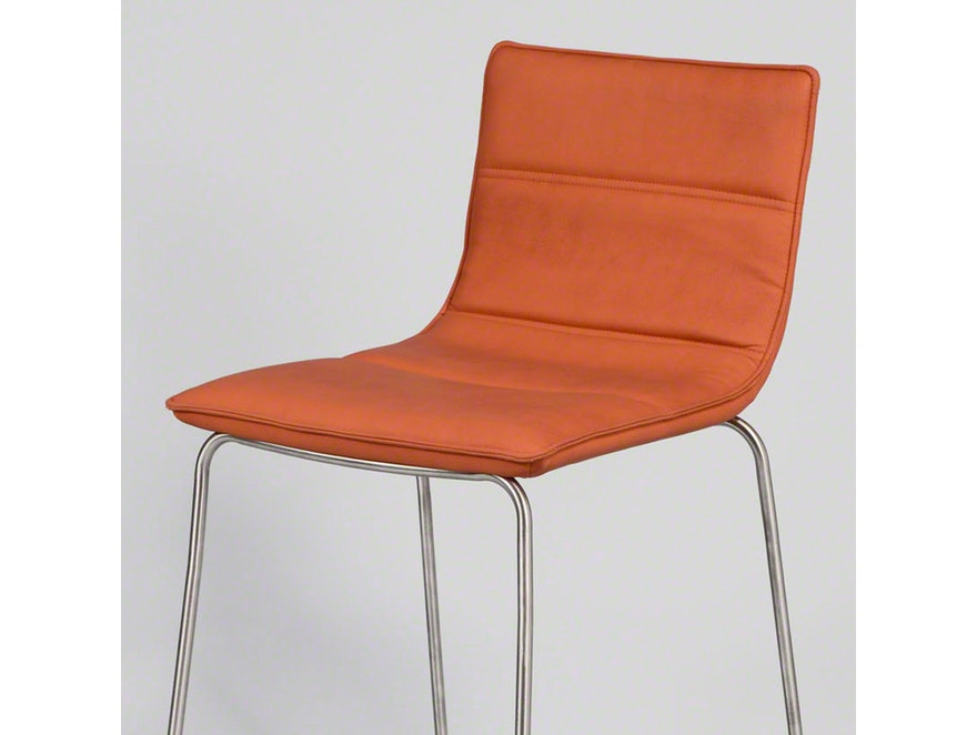 SalesFever® Barhocker orange Sellam mit Fußstütze 2er Set 11759 - 2