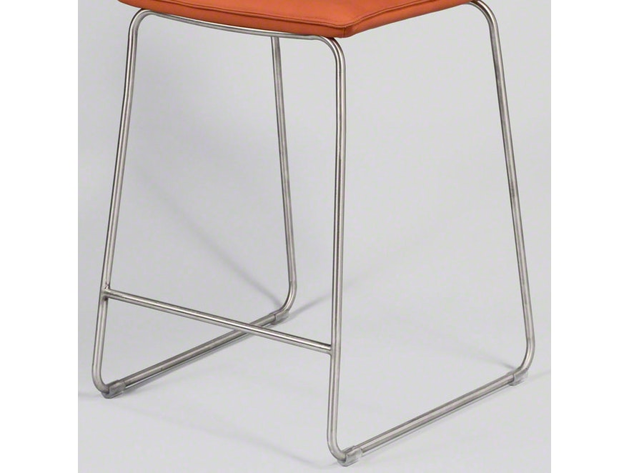 SalesFever® Barhocker orange Sellam mit Fußstütze 2er Set 11759 - 3