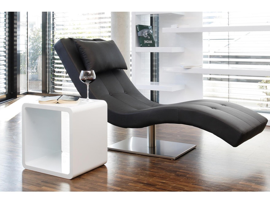 SalesFever® Liege schwarz Polsterliege Relaxliege 200 cm Modern Design TIARA 1314 - 1