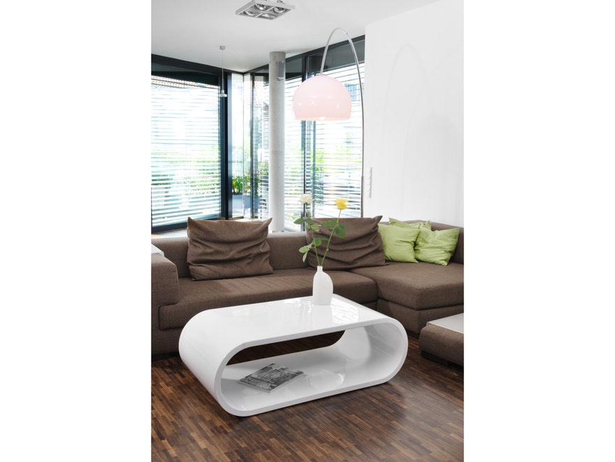 SalesFever® Couchtisch weiß Finio 120x60 cm oval 1344 - 3