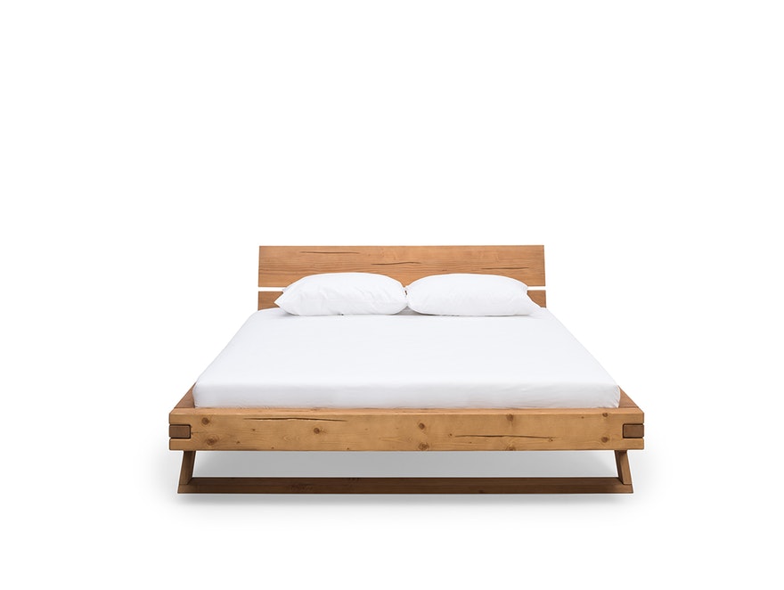 SalesFever® Balkenbett 160 x 200 cm aus massivem Fichtenholz natur JASMIN 390801 - 7