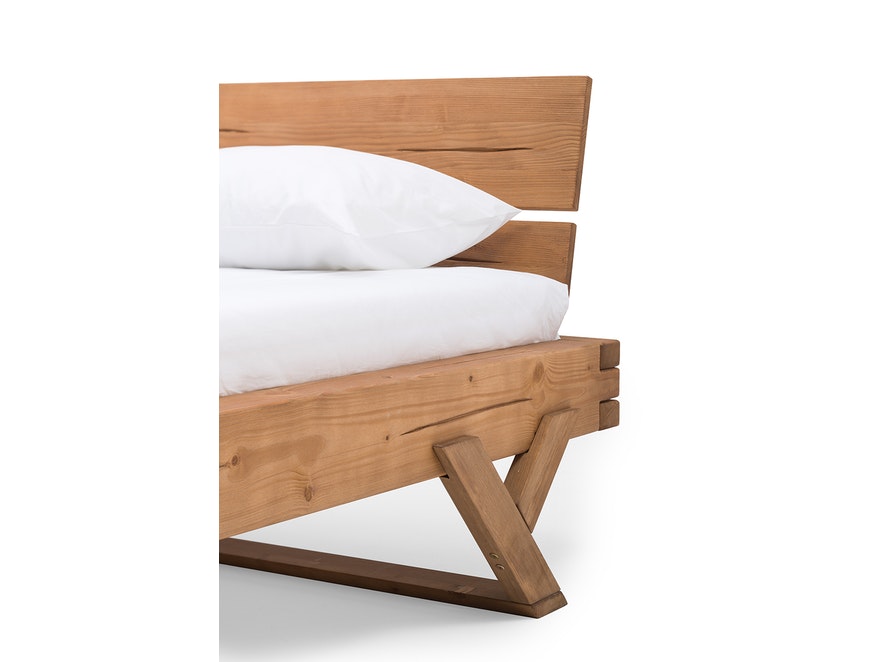 SalesFever® Balkenbett 160 x 200 cm aus massivem Fichtenholz natur JASMIN 390801 - 10