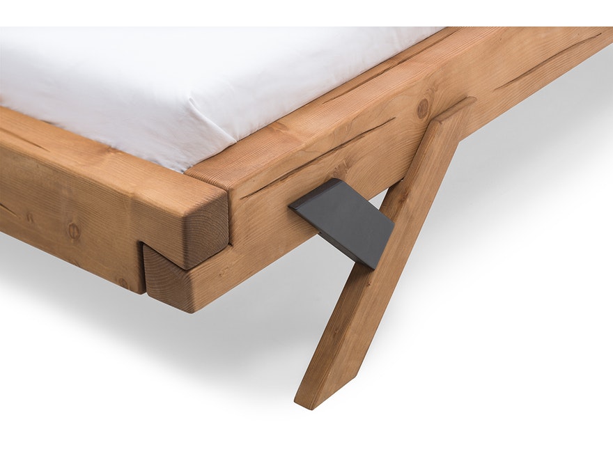 SalesFever® Balkenbett 160 x 200 cm aus massivem Fichtenholz natur SARAH 390849 - 11