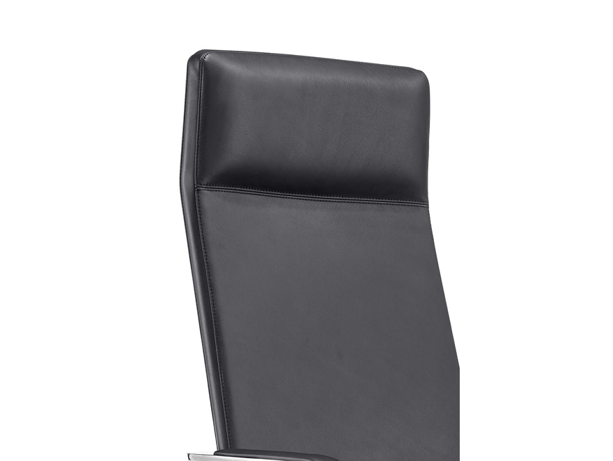 SalesFever® Bürostuhl Schreibtischstuhl schwarz aus Echtleder SLEEK 390528 - 6