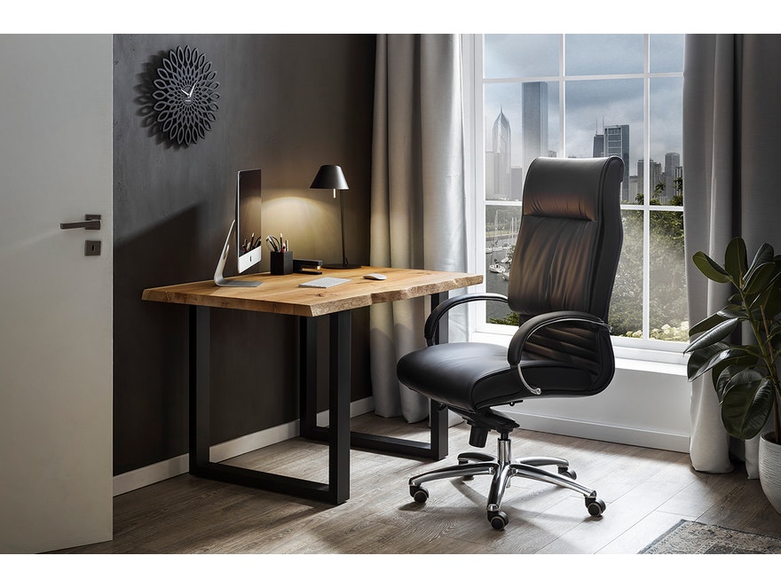 SalesFever® Bürostuhl Schreibtischstuhl schwarz aus Kunstleder RANGO 390511 - 3