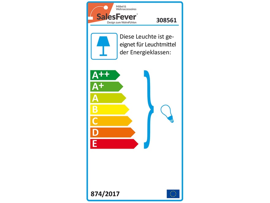 SalesFever® Tischlampe Riverine Leinen Schirm 6539 - 4