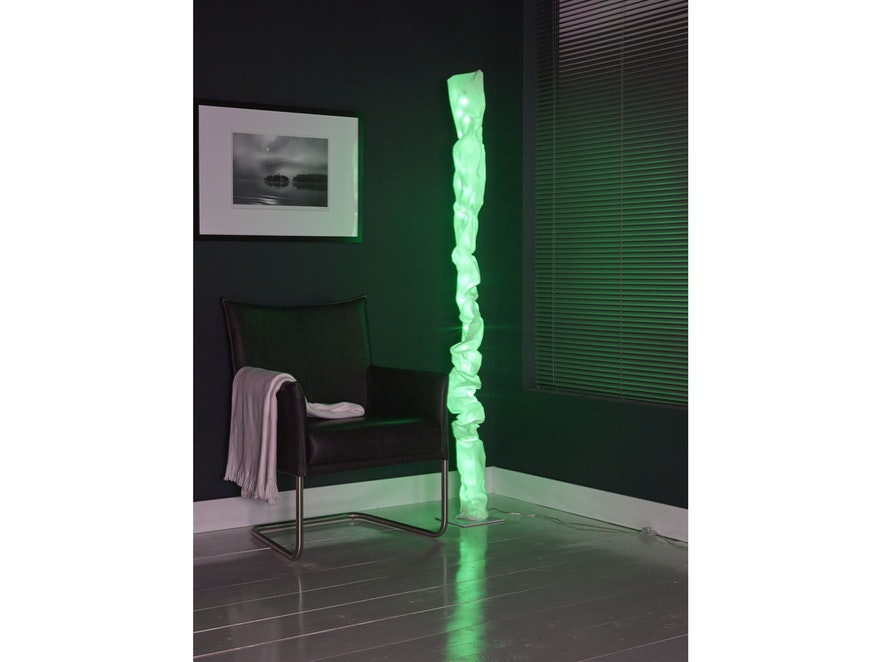 SalesFever® Stehlampe Rimula Stoffbezug dimmbar RGB LED n-7086 - 4