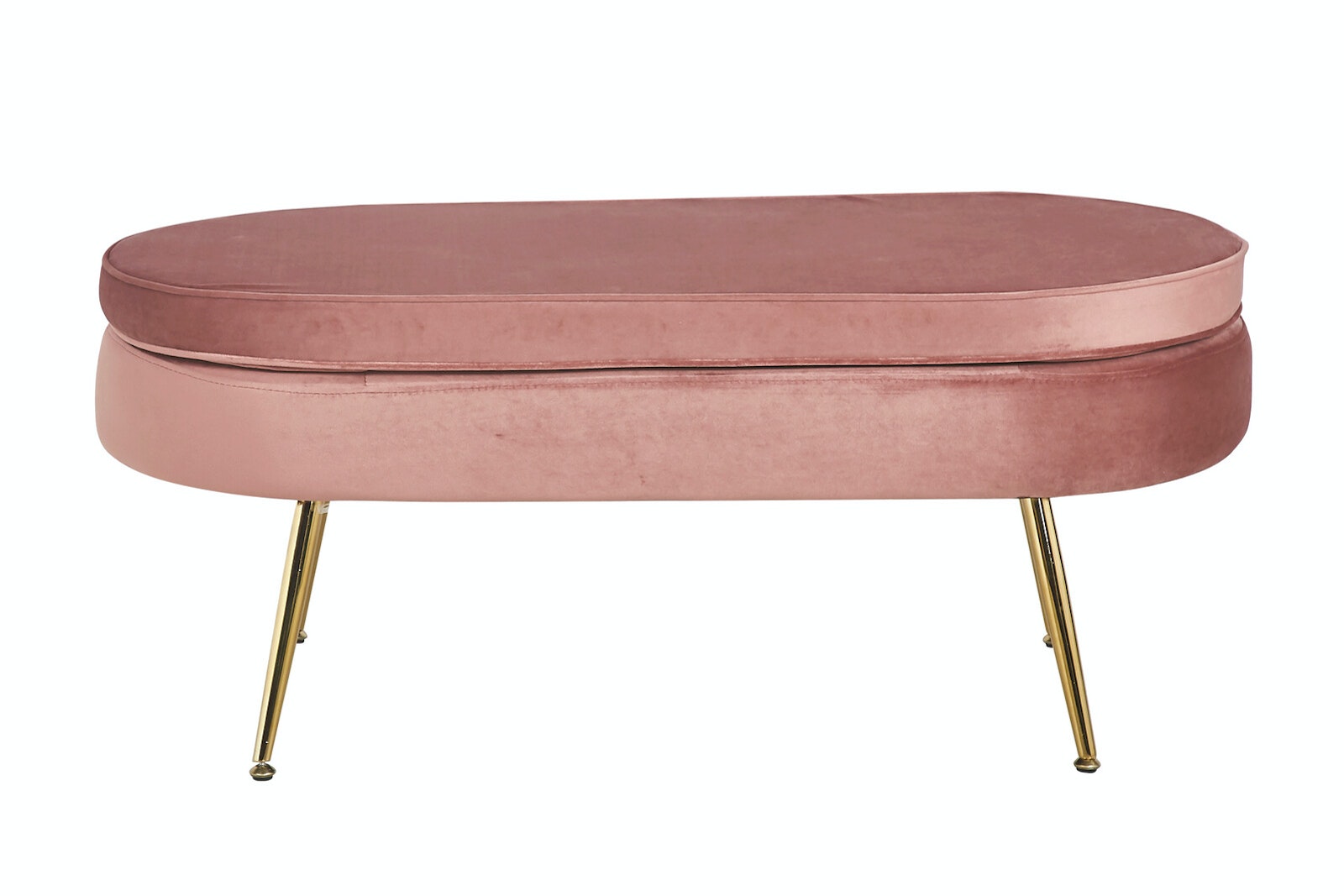 Salesfever Sitzpouf Rose oval aus Samt Arielle