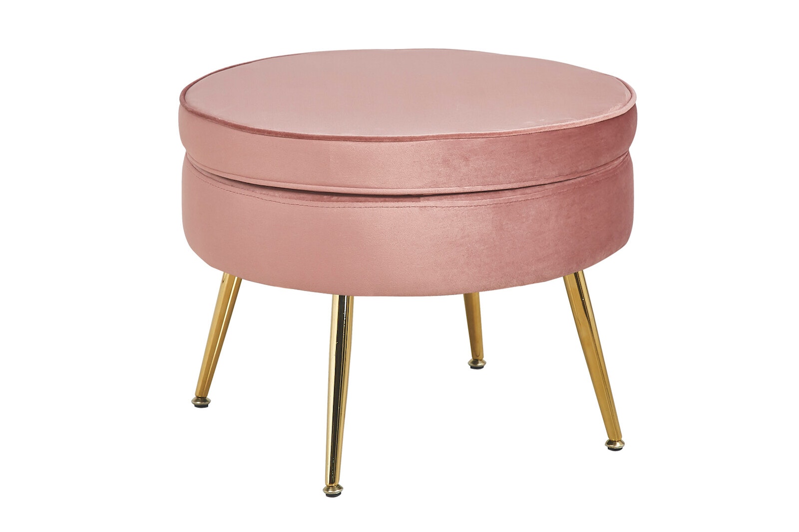 Salesfever Sitzpouf Rose rund aus Samt Arielle