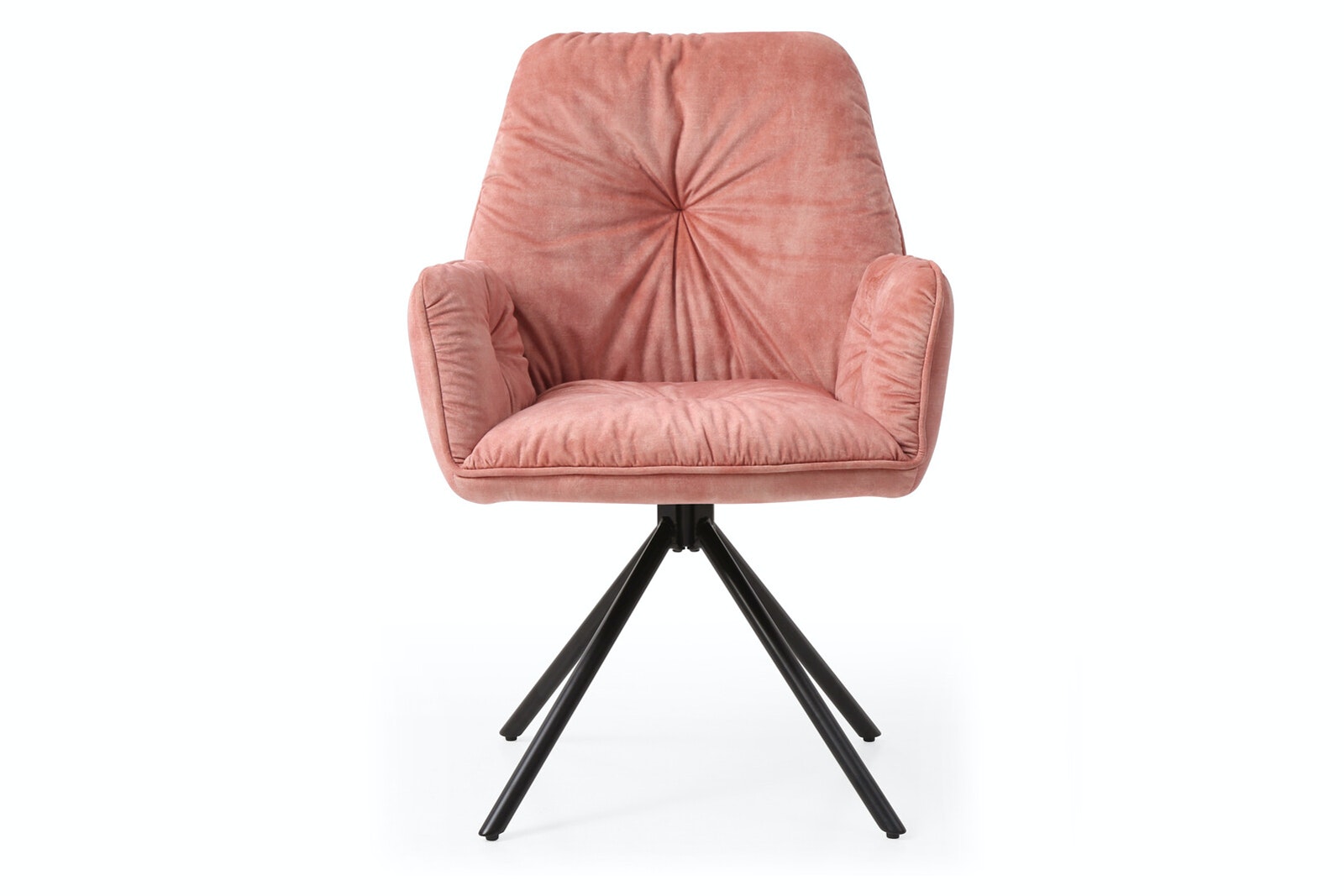 Salesfever Armlehnstuhl Rose mit 360° Drehfunktion Vintage-Samtvelours Nova