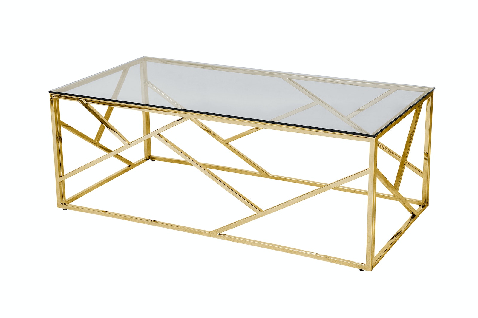 Salesfever Couchtisch Gold/Grau 120x60 cm Orion