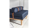 SalesFever® Relaxliege Blau Daybed aus Stoff Eiche Polstermöbel Gästebett 0n-10065-7651 Miniaturansicht - 5