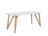 SalesFever® Esstisch  160x90 cm Aino weiß Holz stabile Beine Tisch 0n-10072-7668 Miniaturansicht - 1