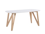 SalesFever® Esstisch 200x90 cm Weiß Holz stabile Beine Tisch AINO 13648 Miniaturansicht - 1