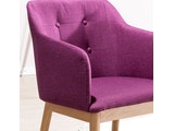 SalesFever® Esszimmerstuhl Lila Ando mit Armlehne skandinavische Möbel Eiche ANDO 0n-10073-7672 Miniaturansicht - 3