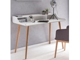 SalesFever® Retro-Design Weiß Malin Schreibtisch mit Holzbeinen 0n-10074-7675 Miniaturansicht - 2