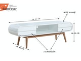 SalesFever® Design weiß TV-Lowboard weiß 150 cm Scandinavian Style Holzbeine ANNIKI n-1075-7677 Miniaturansicht - 3