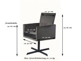 SalesFever® Esszimmerstuhl anthrazit mit Armlehnen Stoff Esszimmer Sessel GOLIA 13614 Miniaturansicht - 4