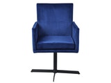 SalesFever® Esszimmerstuhl saphirblau mit Armlehnen Stoff Esszimmer Sessel GOLIA 13615 Miniaturansicht - 3