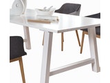 SalesFever® Essgruppe anthrazit weiß Esstisch 200 cm Holz 4 Armlehnstühle 13732 Miniaturansicht - 5