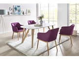SalesFever® Tischgruppe violett 160 x 90 cm Aino 5tlg. Tisch & 4 Stühle 13787 	 Miniaturansicht - 8