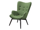 SalesFever® Skandinavischer tannengrün Sessel mit Armlehnen aus Webstoff Aksel 13731 Miniaturansicht - 1