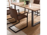 SalesFever® Baumkantentisch Stühle hellbraun 160 cm massiv NATUR 5tlg ALESSIA 13849 Miniaturansicht - 3