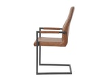 SalesFever® Baumkantentisch Stühle hellbraun 160 cm massiv COGNAC 5tlg GIADA 13914 Miniaturansicht - 12