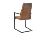 SalesFever® Baumkantentisch Stühle hellbraun 160 cm massiv COGNAC 5tlg GIADA 13914 Miniaturansicht - 11