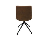 SalesFever® Esszimmerstuhl Hellbraun Stoff drehbar Sessel ohne Armlehnen Metall Lilou 2er Set 13658 Miniaturansicht - 5