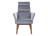 SalesFever® Sessel Anthrazit mit Armlehnen Samtstoff Relaxsessel YLVA 13999 Miniaturansicht - 3