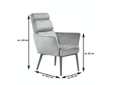 SalesFever® Sessel Anthrazit mit Armlehnen Samtstoff Relaxsessel YLVA 13999 Miniaturansicht - 11